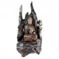 F. RAR : Impresionantă statuetă Guan Yin sculptată în lemn de bog și abanos | China 